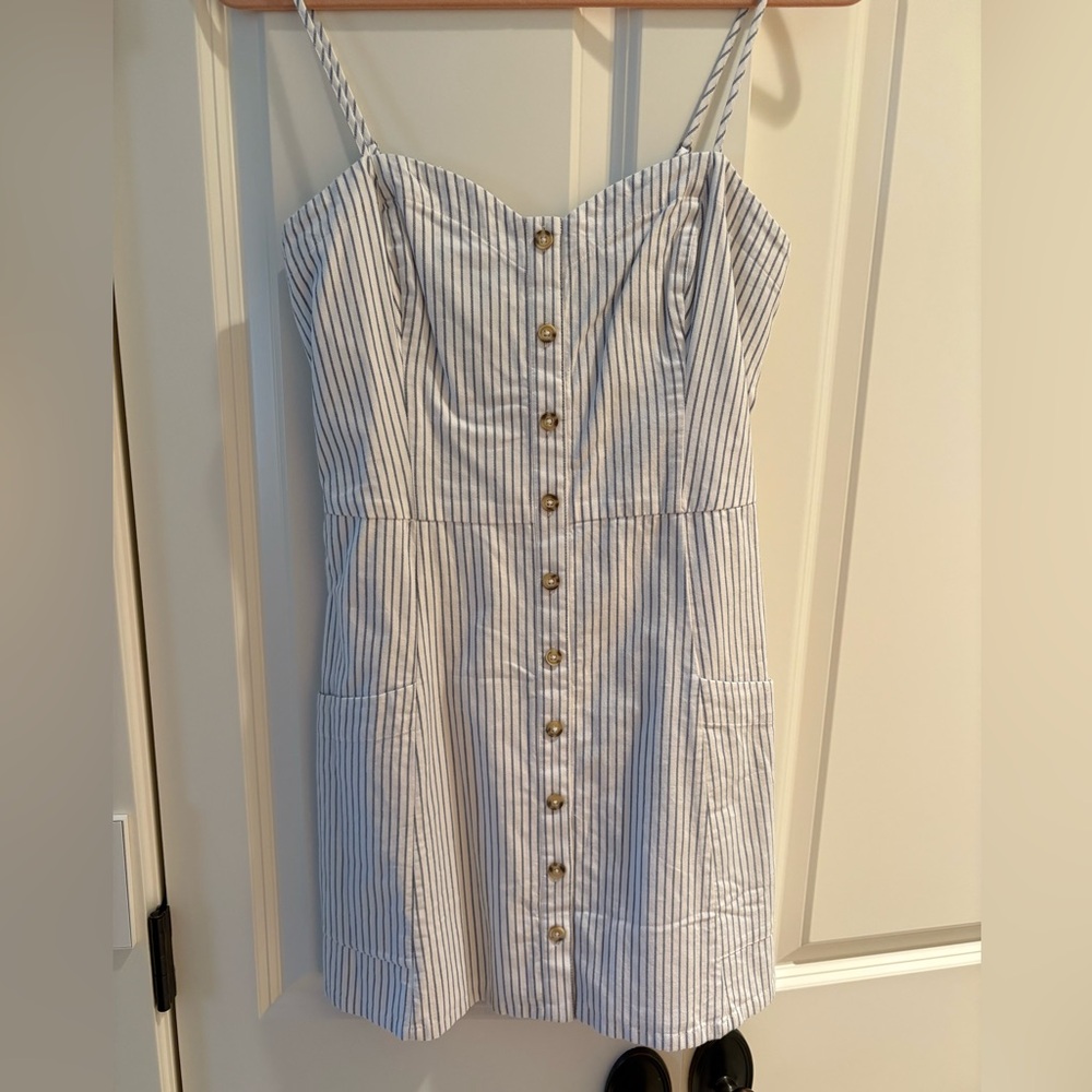 Abercrombie and Fitch-Striped Button-Down Dress